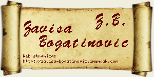 Zaviša Bogatinović vizit kartica